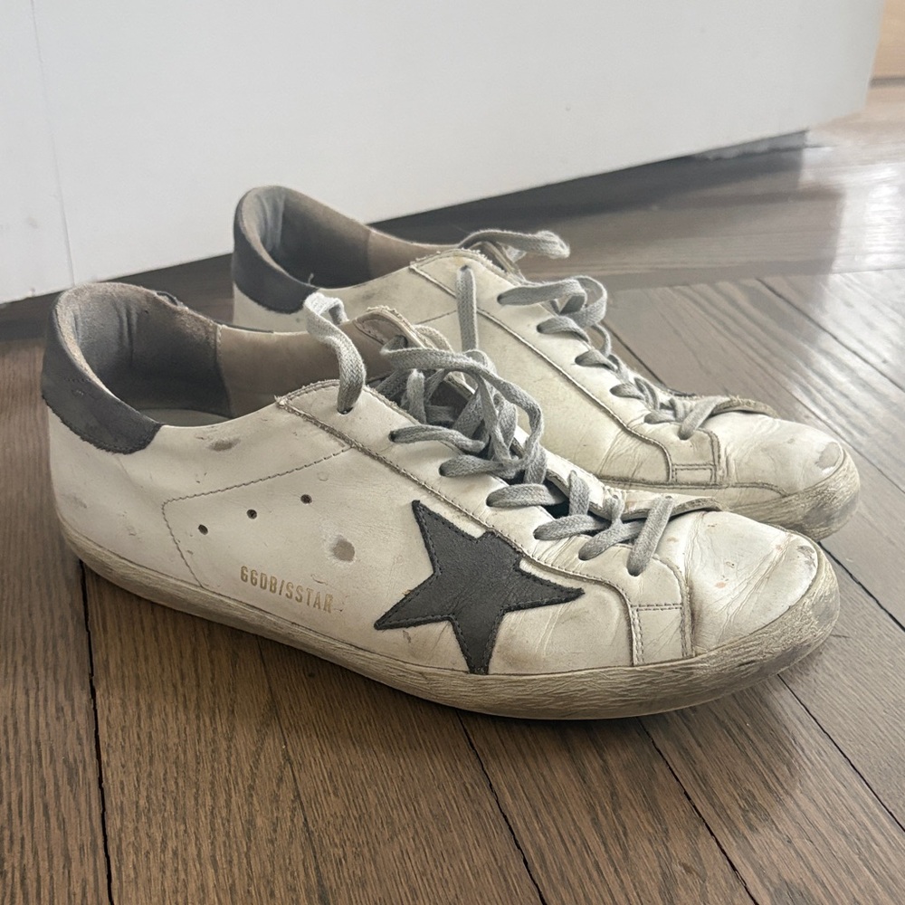 Golden Goose White and Black Star Men's Sneakers